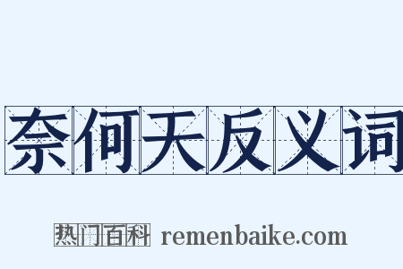 奈何天反义词是什么意思的图片